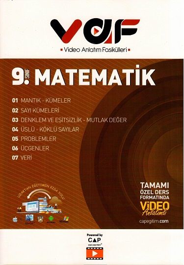 Vaf Yayınları 9.Sınıf Fasikül Matematik - 2022