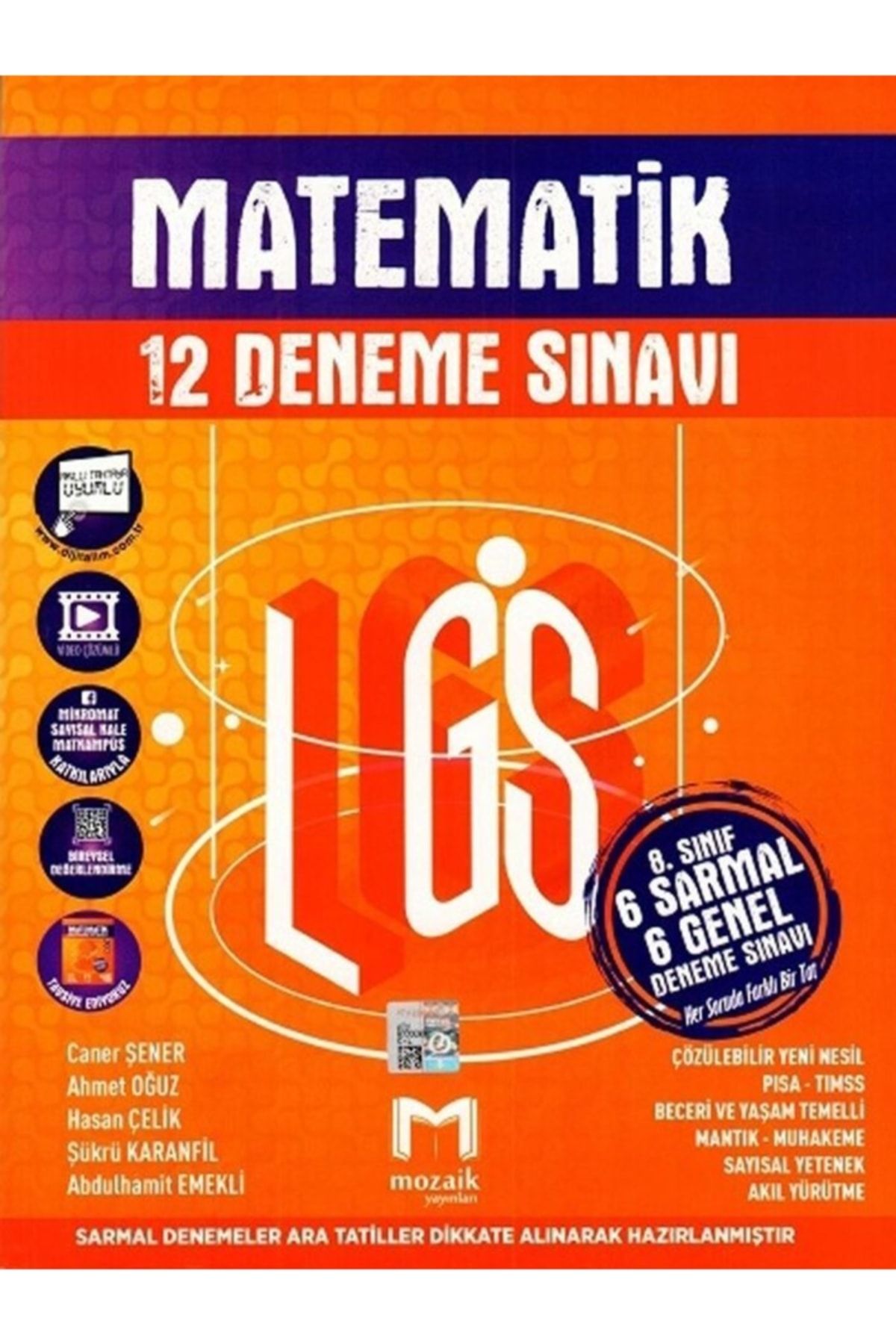 Mozaik Yayınları 8. Sınıf Mozaik Deneme 12'li Matematik - 2022