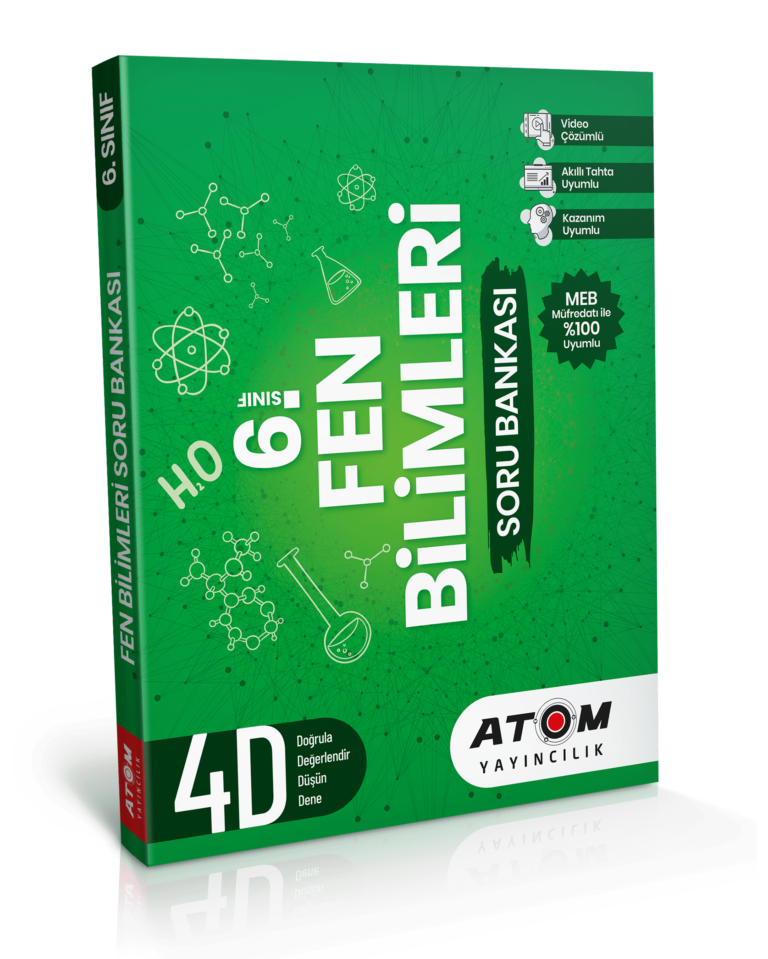 Atom Yayıncılık 6. Sınıf Fen Bilimleri 4D Soru Bankası