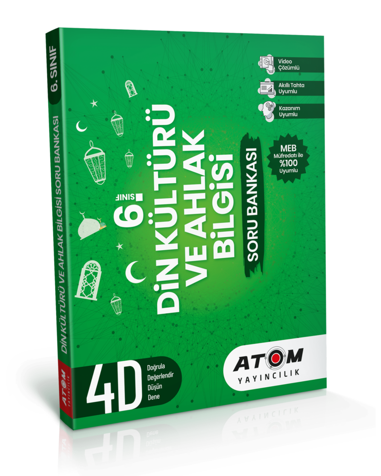 Atom Yayıncılık  6. Sınıf Din Kültürü ve Ah.Bil. 4D Soru Bankası