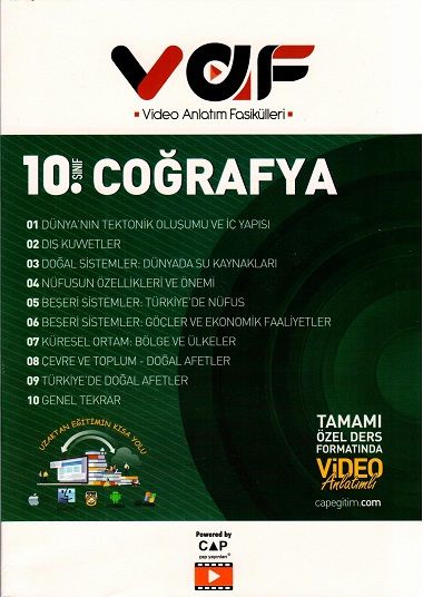 Vaf Yayınları 10.Sınıf Fasikül Coğrafya - 2022