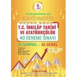 Omage Yayınları 8. Sınıf Motivasyon T.c. İnkılap Tarihi Ve Atatürkçülük 40 Deneme Sınavı (20 Sarmal + 20 Genel)