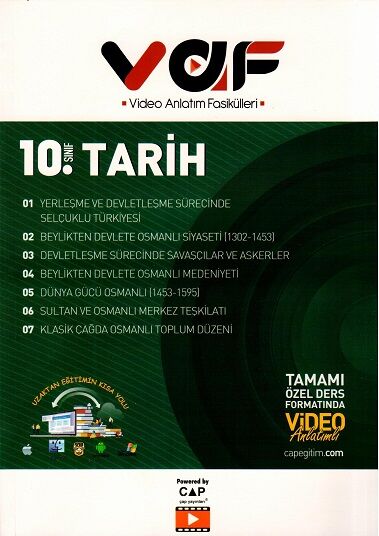 Vaf Yayınları 10.Sınıf Fasikül Tarih - 2022