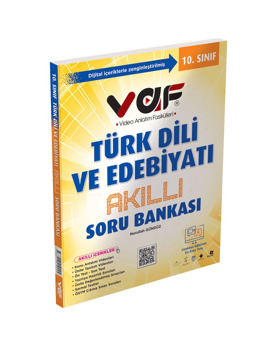 Vaf Yayınları 10.Sınıf Soru Bankası Türk Dili Edebiyatı - 2022