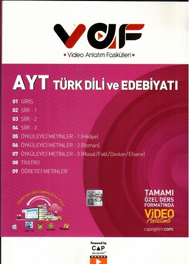 Vaf Yayınları YKS AYT Fasikül Türk Dili Edebiyatı - 2021