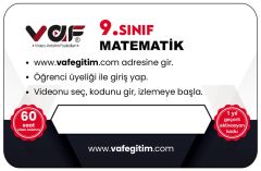 Vaf Yayınları 9.Sınıf Aktivasyon Kartı Matematik - 2022