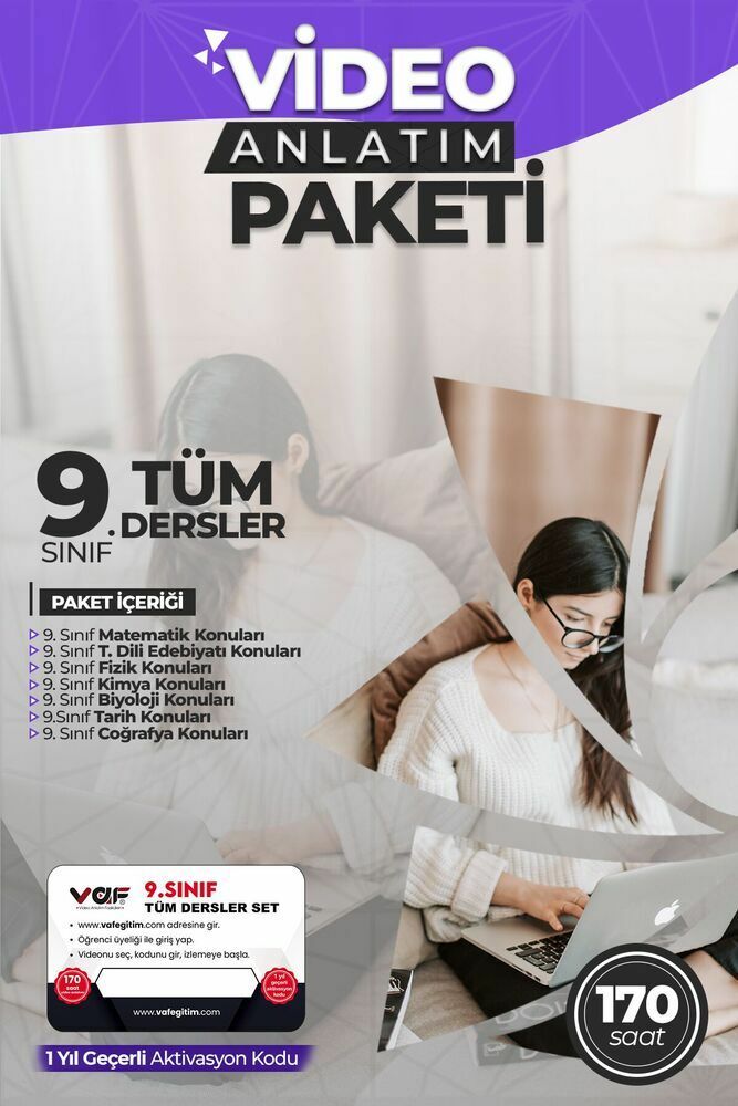 Vaf Yayınları 9.Sınıf Aktivasyon Kartı Seti - 2022