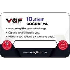 Vaf Yayınları 10.Sınıf Aktivasyon Kartı Coğrafya - 2022