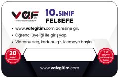 Vaf Yayınları 10.Sınıf Aktivasyon Kartı Felsefe - 2022