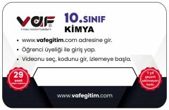 Vaf Yayınları 10.Sınıf Aktivasyon Kartı Kimya - 2022