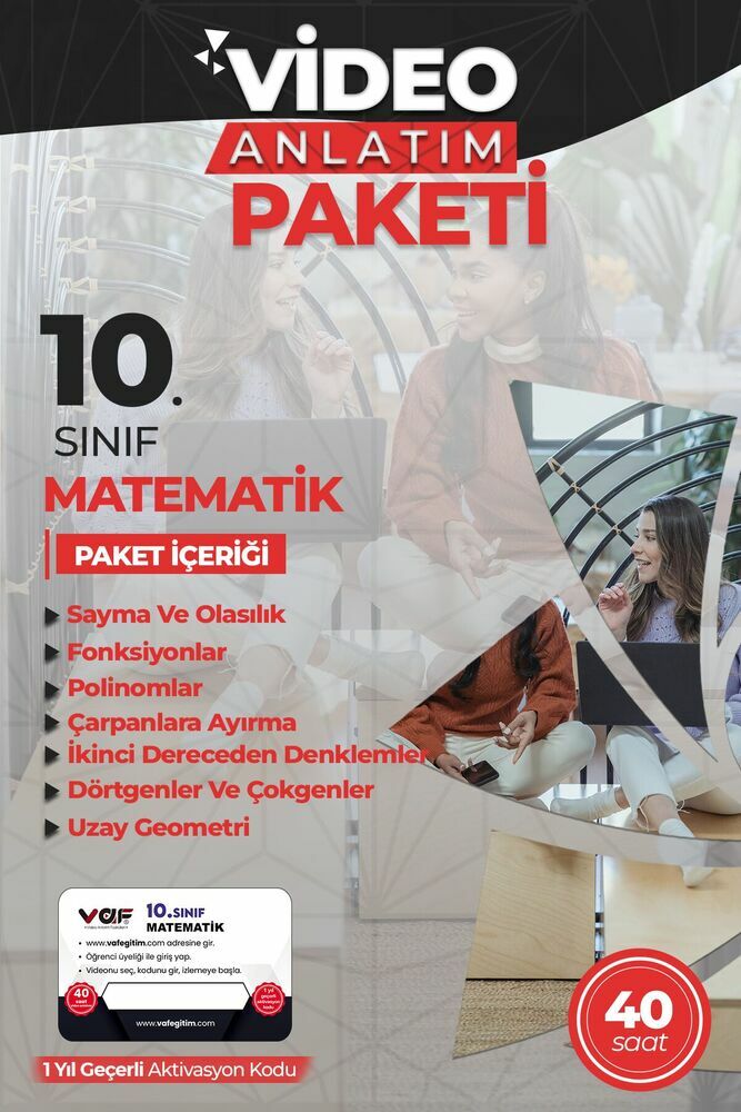 Vaf Yayınları 10.Sınıf Aktivasyon Kartı Seti - 2022