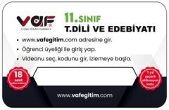 Vaf Yayınları 11.Sınıf Aktivasyon Kartı Edebiyat - 2022
