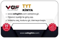 Vaf Yayınları TYT Aktivasyon Kartı Kimya - 2022
