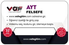 Vaf Yayınları YKS AYT Aktivasyon Kartı Felsefe - 2022
