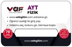 Vaf Yayınları YKS AYT Aktivasyon Kartı Fizik - 2022