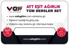 Vaf Yayınları YKS AYT Aktivasyon Kartı Seti Eş/Ağırlk - 2022