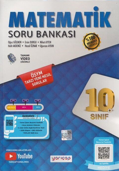 Yarıçap Yayınları 10.Sınıf S.B. Matematik - 2022-23
