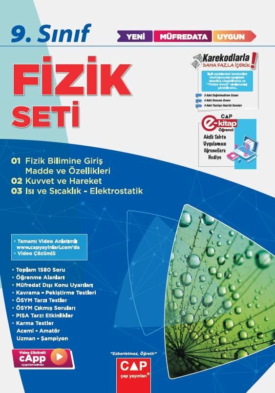 Çap Yayınları 9. Sınıf Set Anadolu Fizik - 2022-23
