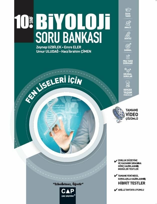 Çap Yayınları 10. Sınıf S.B. Fen Lisesi Biyoloji - 2023