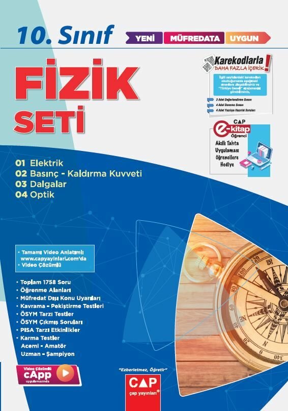 Çap Yayınları 10. Sınıf Set Anadolu Fizik - 2022-23
