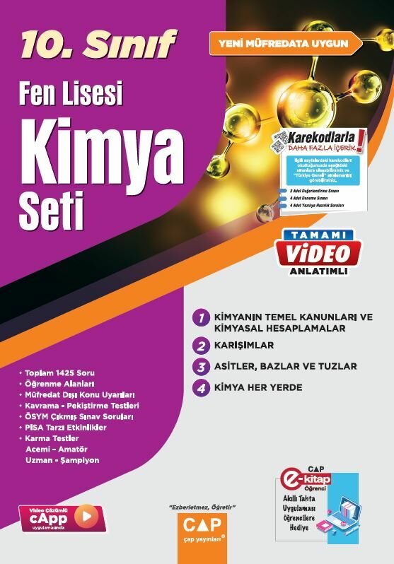 Çap Yayınları 10. Sınıf Set Fen Lisesi Kimya - 2023