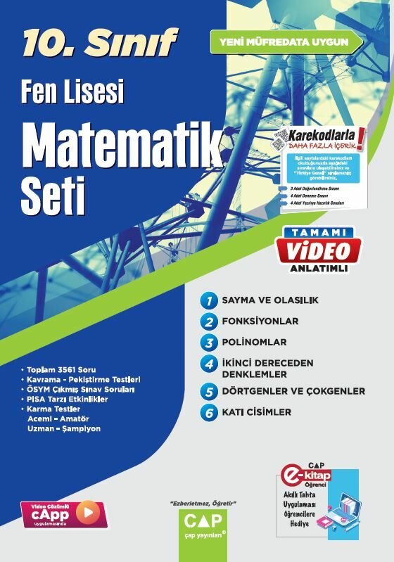 Çap Yayınları 10. Sınıf Set Fen Lisesi Matematik - 2022
