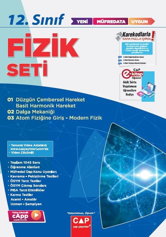 Çap Yayınları 12. Sınıf Set Anadolu Fizik - 2022-23
