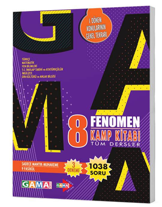 Fenomen 8.Sınıf Kamp Kitabı Tüm Dersler Soru Bankası 1.Dönem