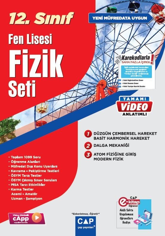 Çap Yayınları 12. Sınıf Set Fen Lisesi Fizik - 2023