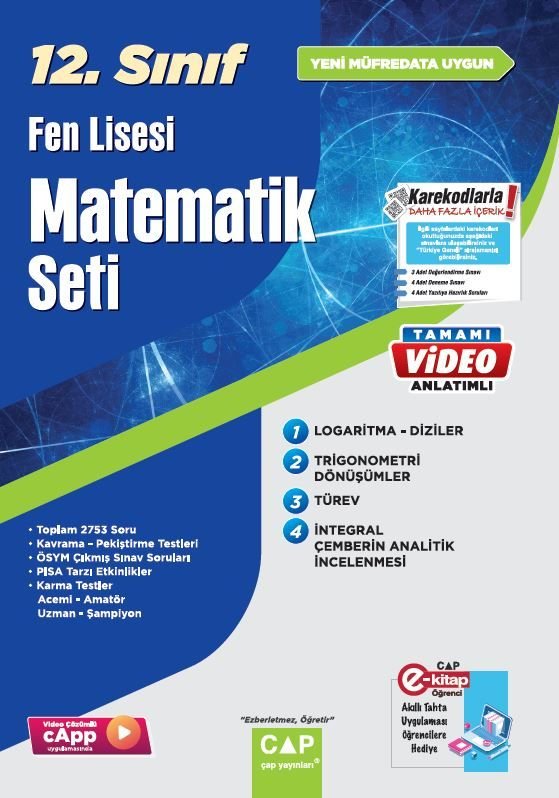 Çap Yayınları 12. Sınıf Set Fen Lisesi Matematik - 2023