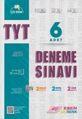 Esen Yayınları- Üç Renk TYT 6' lı Deneme Seti (Kolay-Orta-Zor)