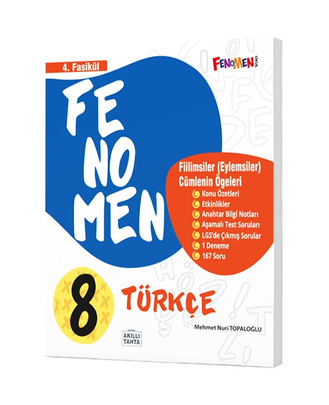 Fenomen 8.Sınıf  Türkçe 4.Fasikül (Fiilimsiler (Eylemsiler) Cümlenin Öğeleri)