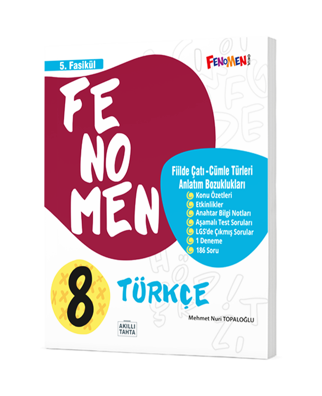 Fenomen 8.Sınıf  Türkçe 5.Fasikül (Fiilde Çatı-Cümle Türleri,Anlatım Bozuklukları)