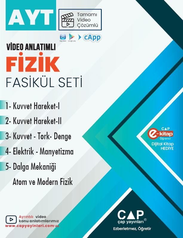 Çap Yayınları YKS AYT Set Fizik - 2022