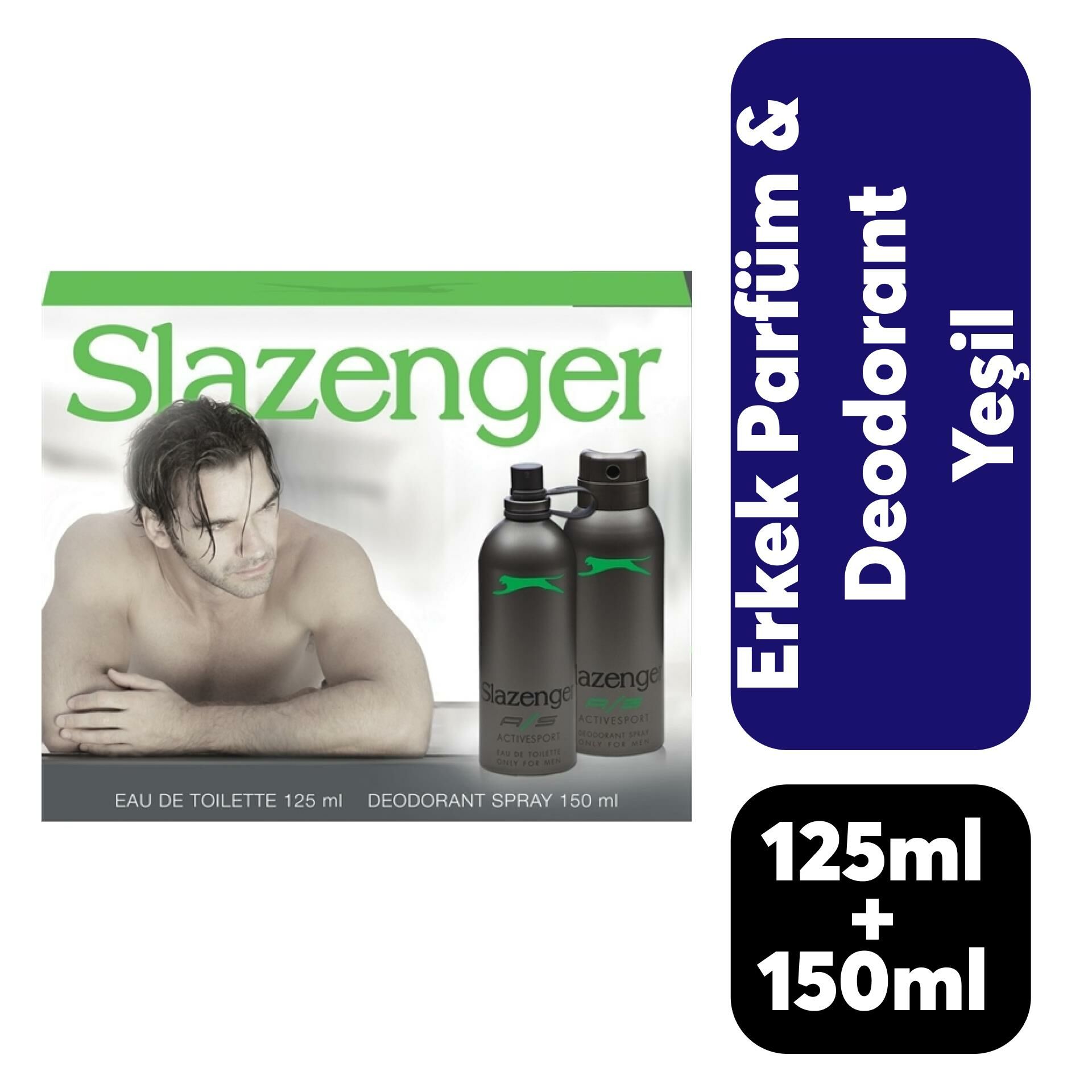 Set Slazenger Parfüm 125 ml + Deodorant 150 ml Yeşil