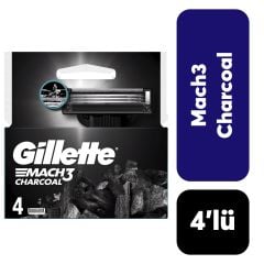 Gillette Yedek Başlık Mach3 Charcoal 4’lü