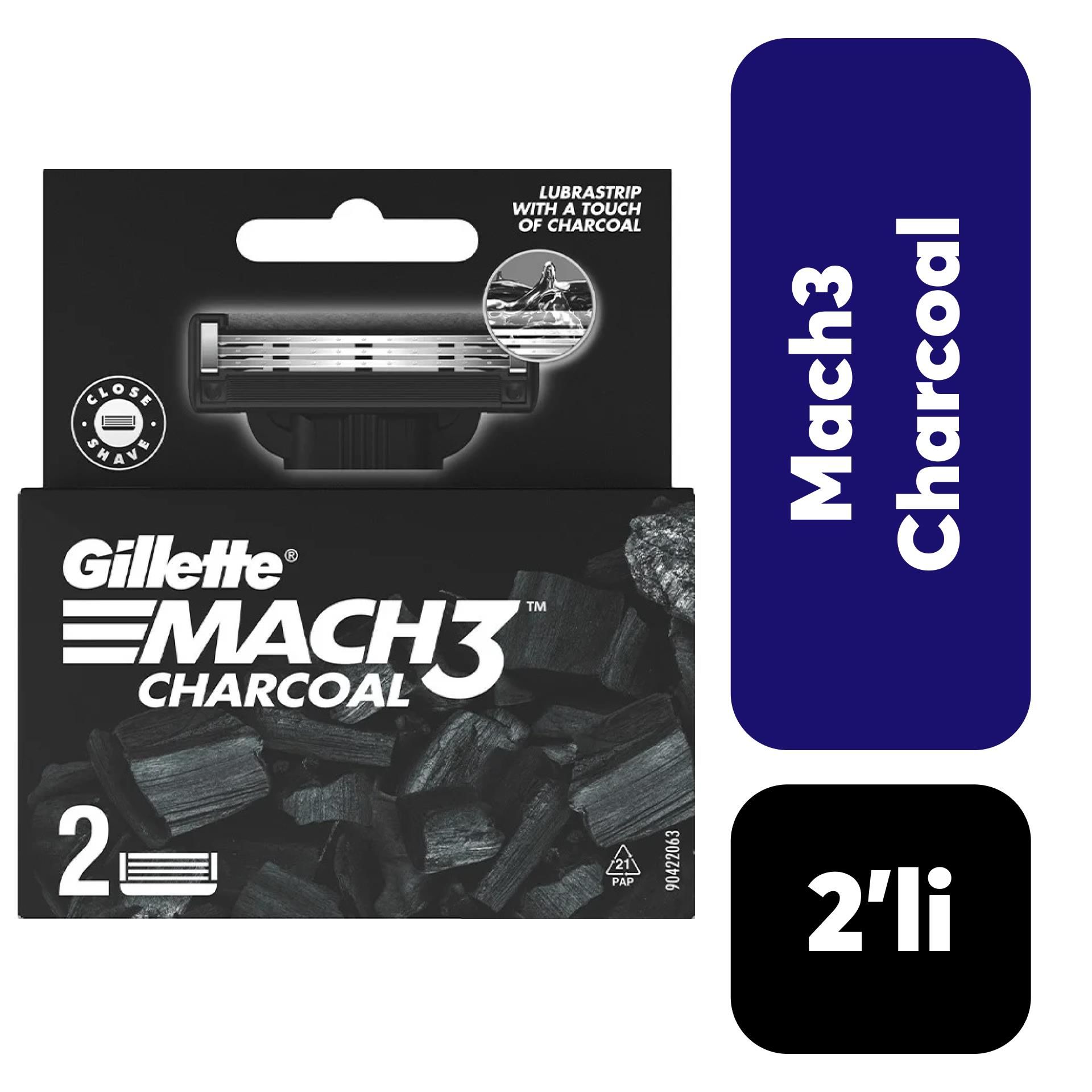 Gillette Yedek Başlık Mach3 Charcoal 2’li