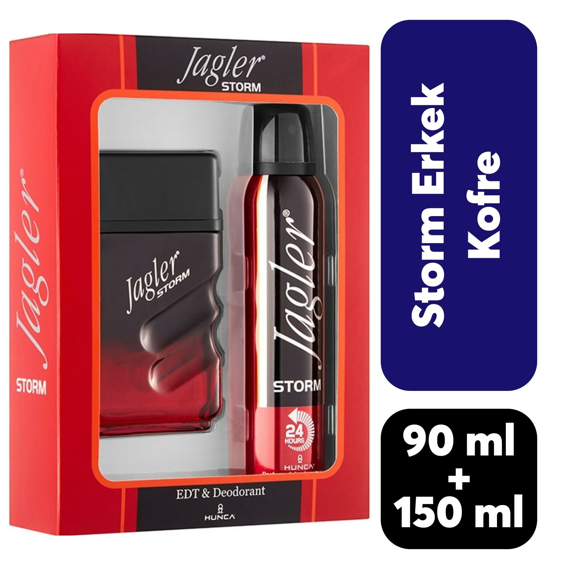 Kofre Jagler Erkek Parfüm 90 ml + 150 ml Deodorant Storm