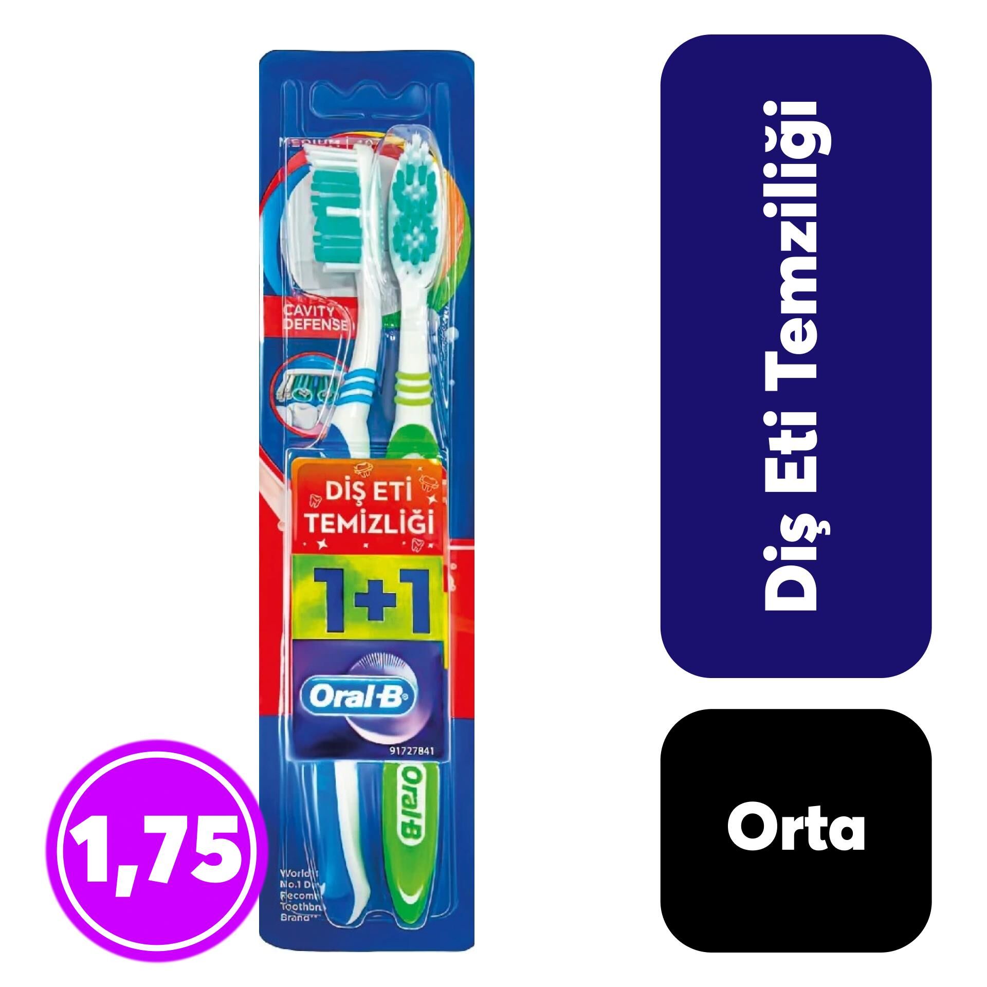 Oral-B 1+1 Diş Fırçası Diş Eti Temizliği