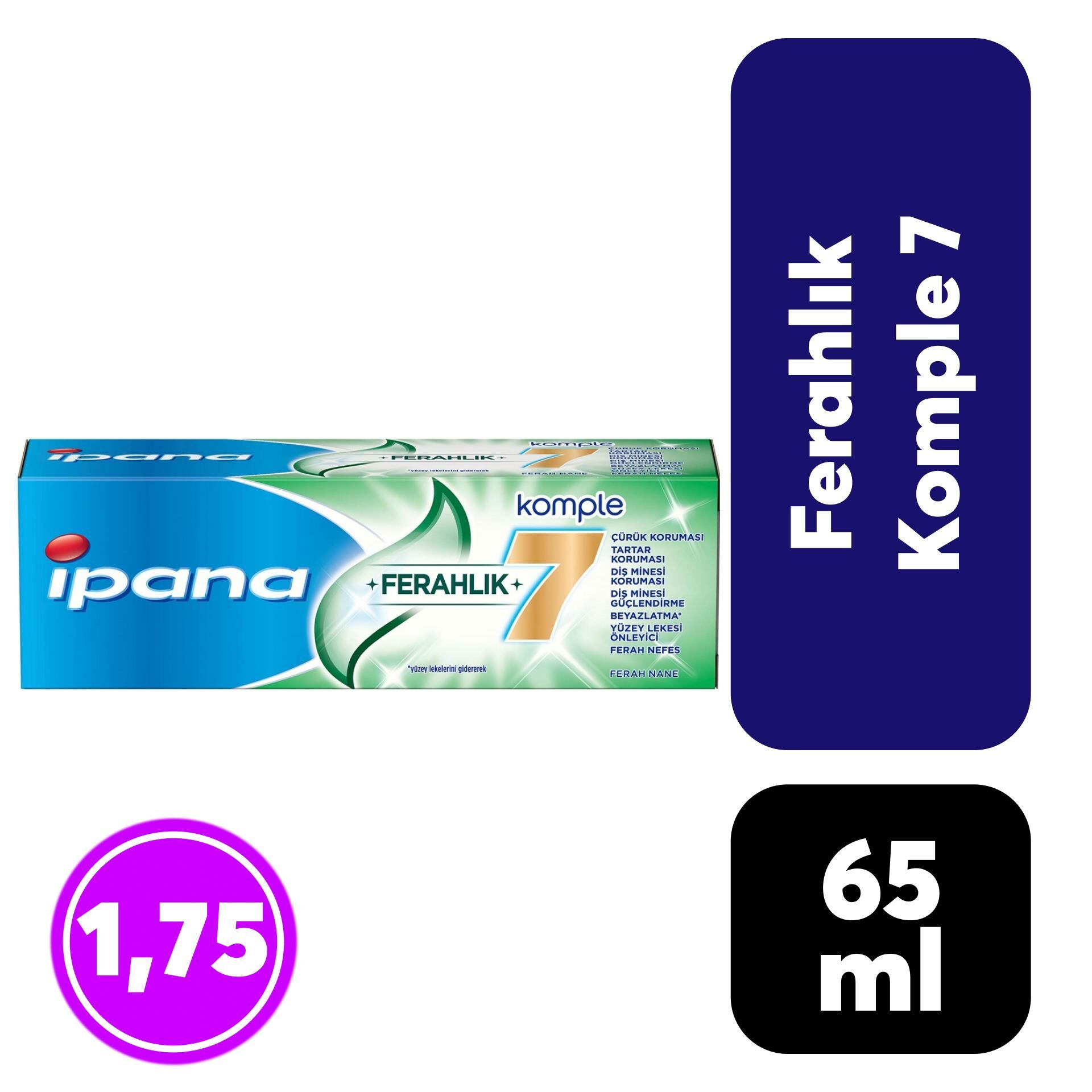 Diş Macunu İpana 65 ml Ferahlık Komple 7