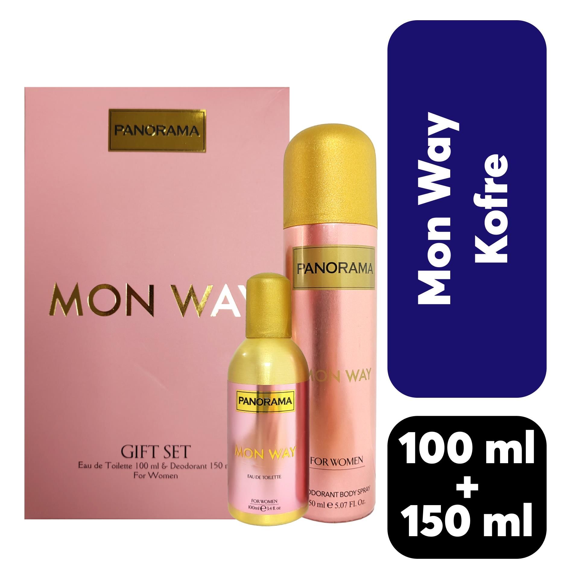 Kofre Panorama Kadın Parfüm 100 ml + Deodorant 150 ml Mon Way
