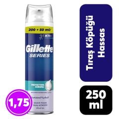 Tıraş Köpüğü Gillette Series 200 ml + 50 ml Protection