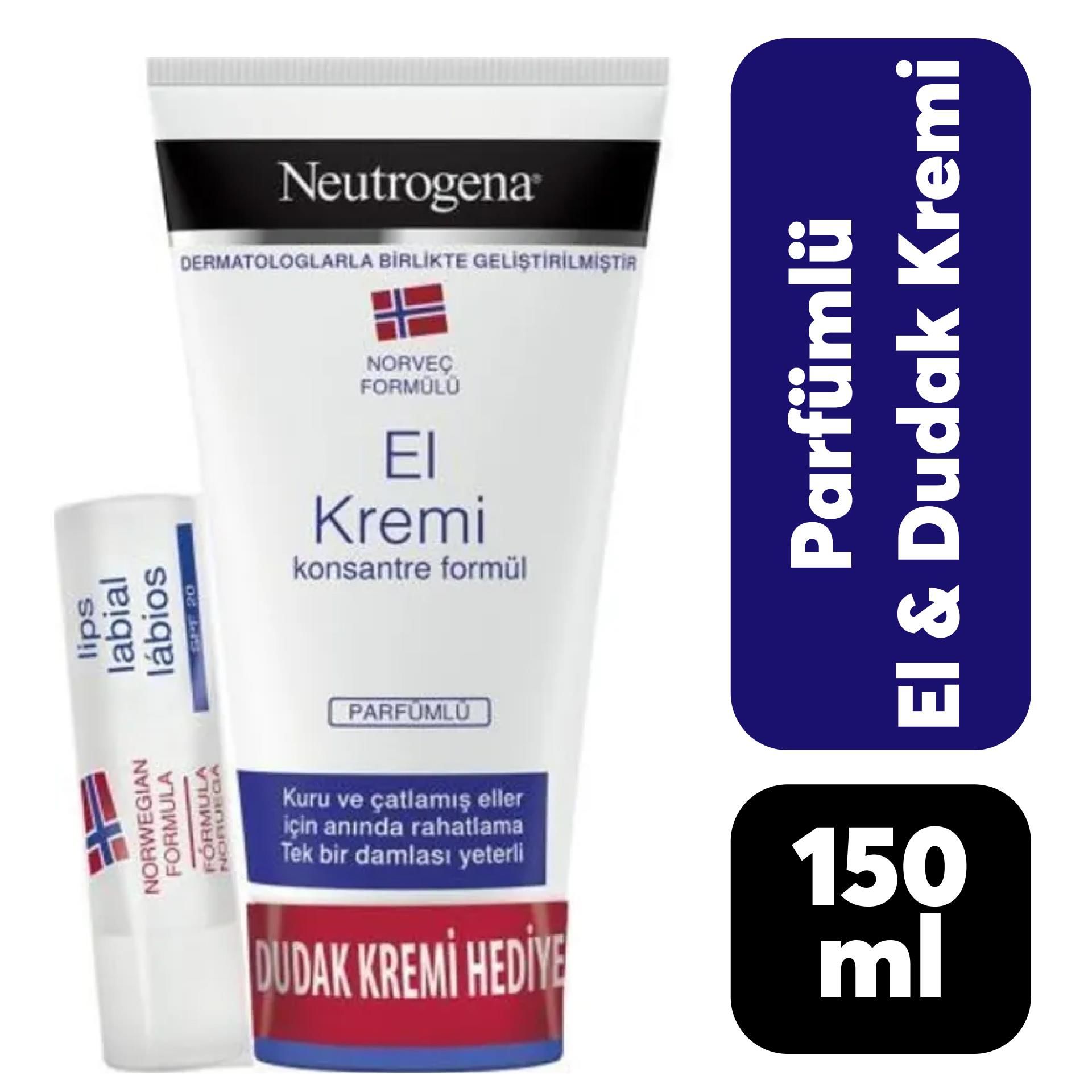 Neutrogena El Kremi 75 ml Parfümlü + Dudak Kremi