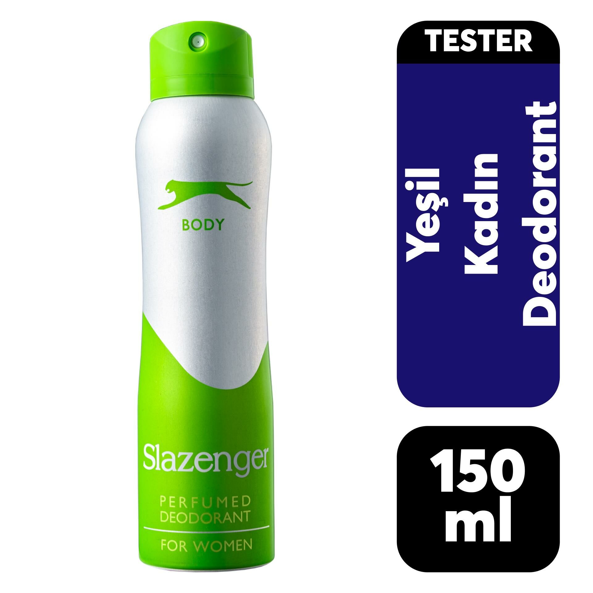 Deodorant Kadın Slazenger 150 ml Yeşil Tester