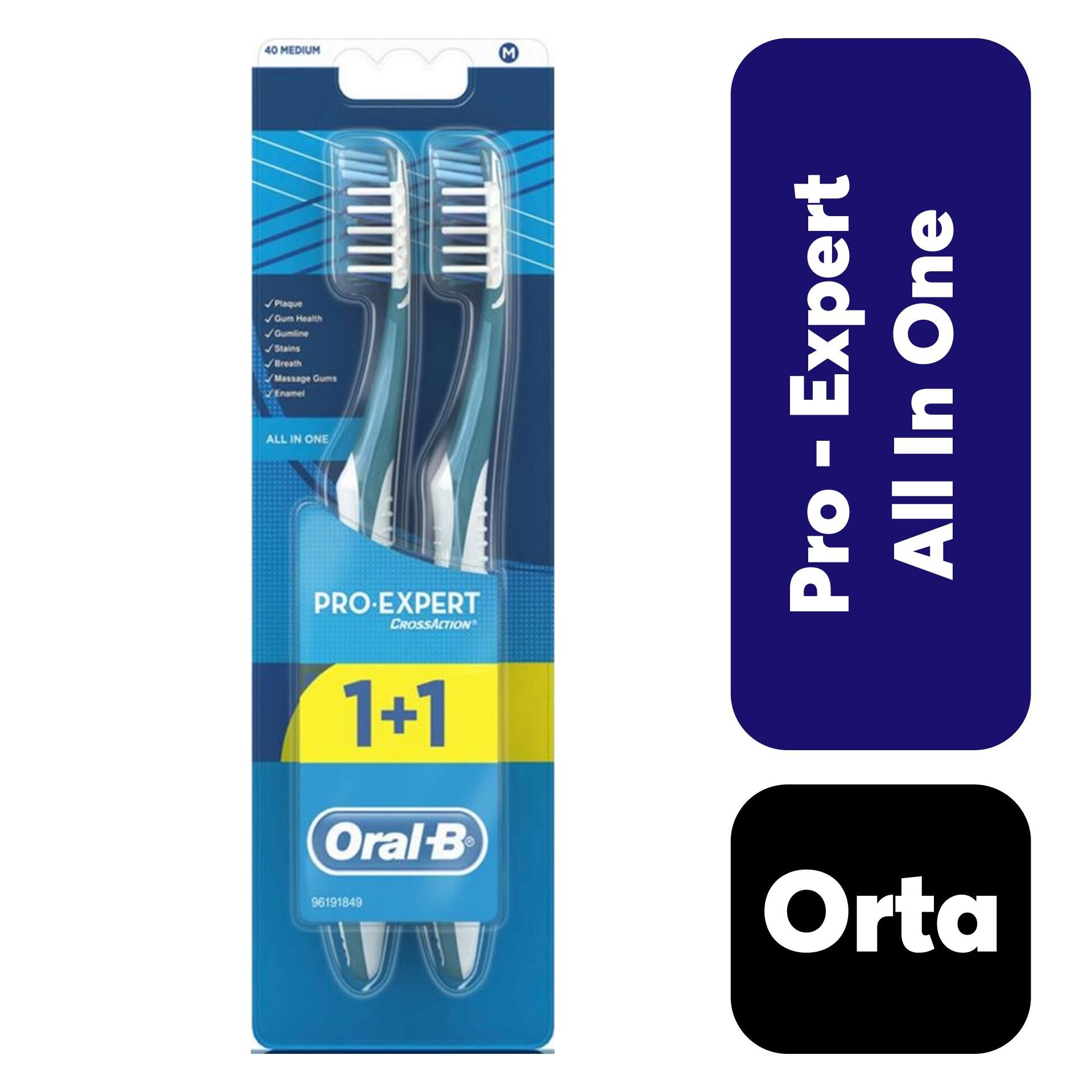 Oral-B Diş Fırçası All-In-One 40 Orta (1+1)