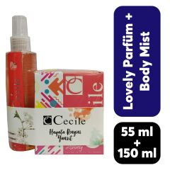 Kofre Cecile Parfüm 55 ml + Body Mist 150 ml Lovely