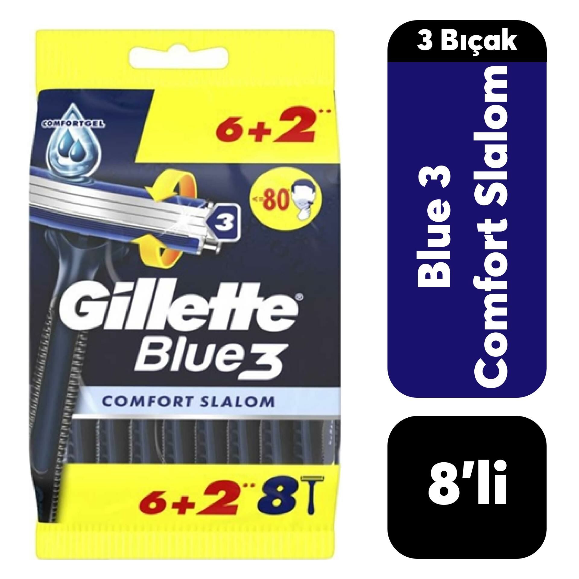 Gillette Tıraş Bıçağı Blue3 .8'li Comfort Poşet