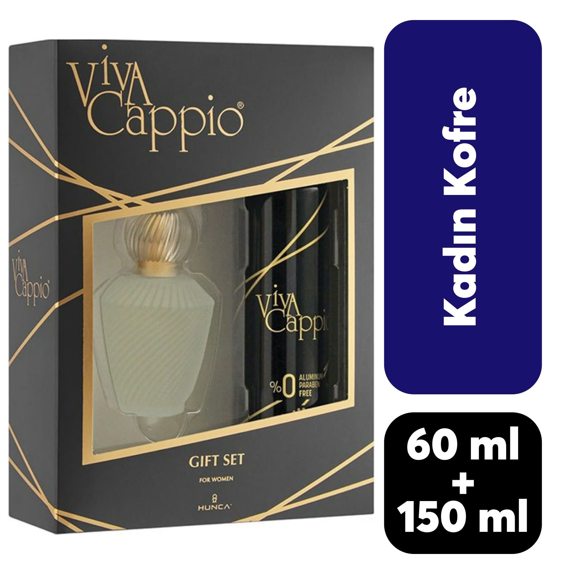 Kofre Viva Cappio Kadın 60 ml Parfüm + 150 ml Deodorant