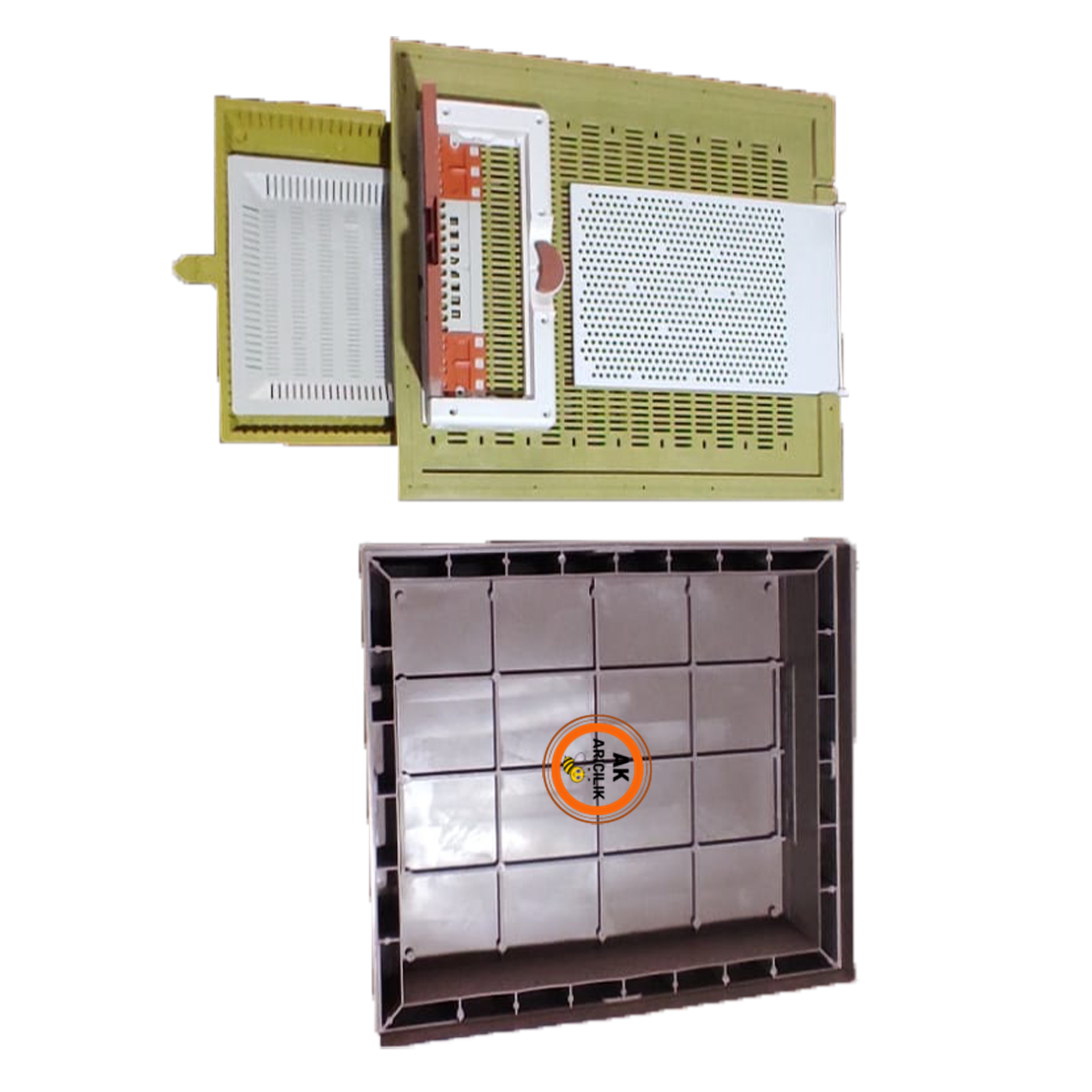 Ak Arıcılık 10 Çıtalık Ordu Tipi (43,5x51,5 Taban 44,5x52,5 Kapak Seti)