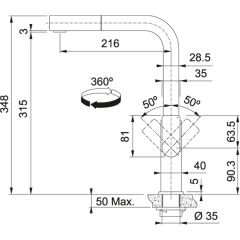 Franke Mythos Spiralli Industrial Black Armatür